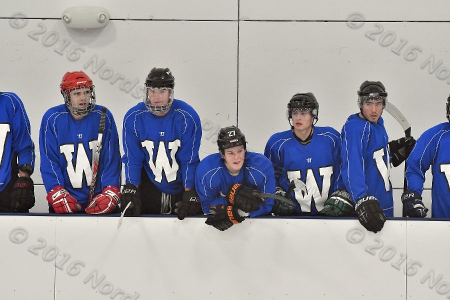 Wheaton College Men\'s Ice Hockey vs Middlesex Community College. - Photo By: KEITH NORDSTROM